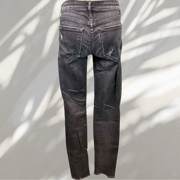 MOTHER Denim ‘The Looker’ Distressed Skinny Jeans in “Destroyed Ride” Gray Sz 26 - Picture 9 of 16